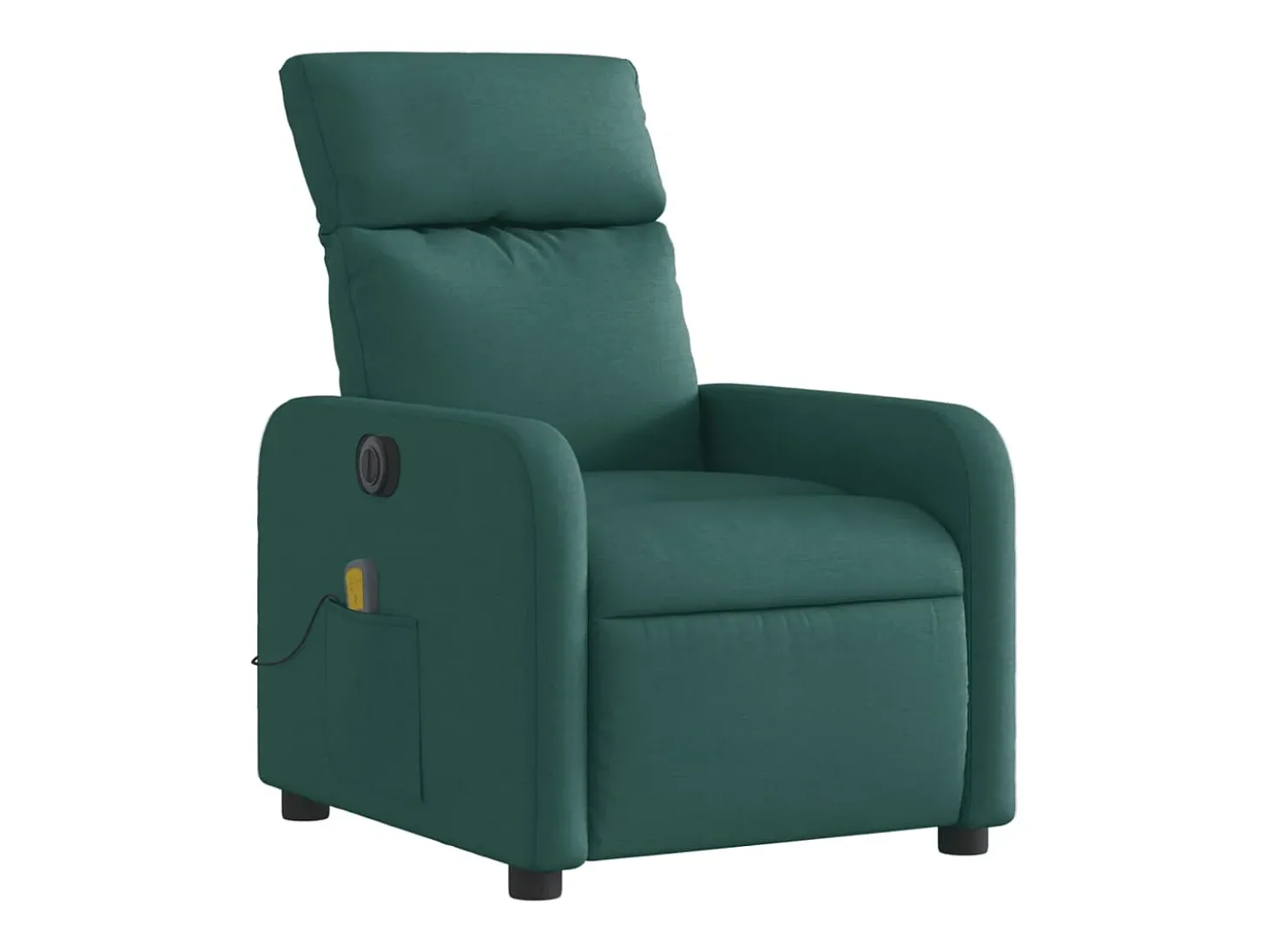 Poltrona reclinável de massagens elétrica tecido verde-escuro SHL217937