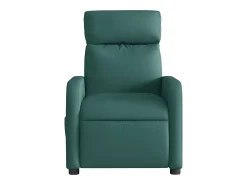 Poltrona reclinável de massagens elétrica tecido verde-escuro SHL217937