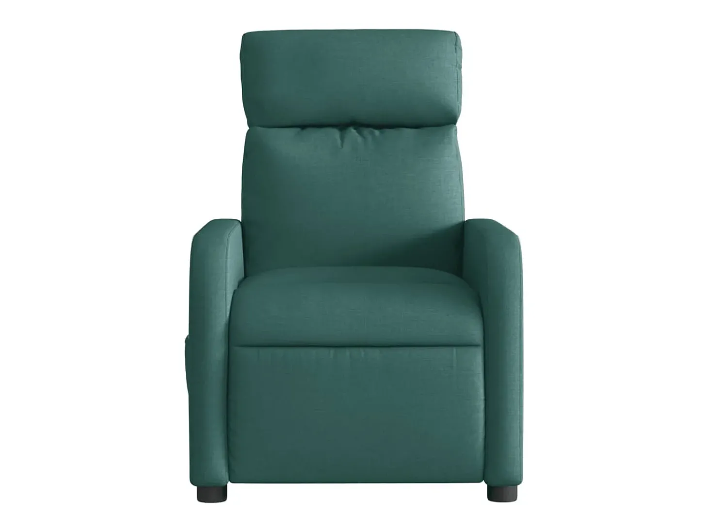 Poltrona reclinável de massagens elétrica tecido verde-escuro SHL217937