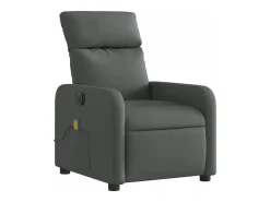 Poltrona reclinável de massagens elétrica tecido cinza-escuro SHL404258