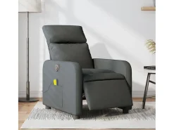 Poltrona reclinável de massagens elétrica tecido cinza-escuro SHL404258