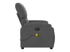 Poltrona reclinável de massagens elétrica tecido cinza-escuro SHL318095