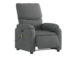 Poltrona reclinável de massagens elétrica tecido cinza-escuro SHL318095