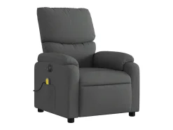Poltrona reclinável de massagens elétrica tecido cinza-escuro SHL318095