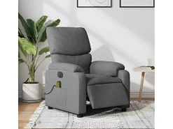 Poltrona reclinável de massagens elétrica tecido cinza-escuro SHL318095