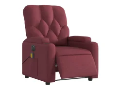 Poltrona reclinável de massagens elétrica tecido vermelho tinto SHL616641