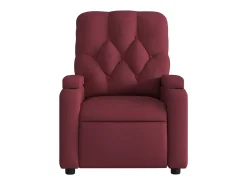 Poltrona reclinável de massagens elétrica tecido vermelho tinto SHL616641