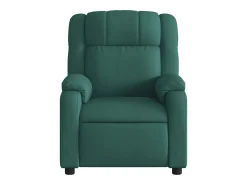 Poltrona reclinável de massagens elétrica tecido verde-escuro SHL873722