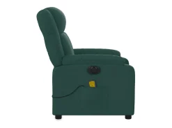 Poltrona reclinável de massagens elétrica tecido verde-escuro SHL873722