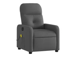 Poltrona reclinável de massagens elétrica tecido cinza-escuro SHL170623