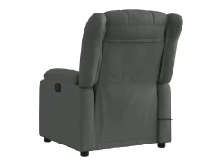 Poltrona reclinável de massagens elétrica tecido cinza-escuro SHL646076