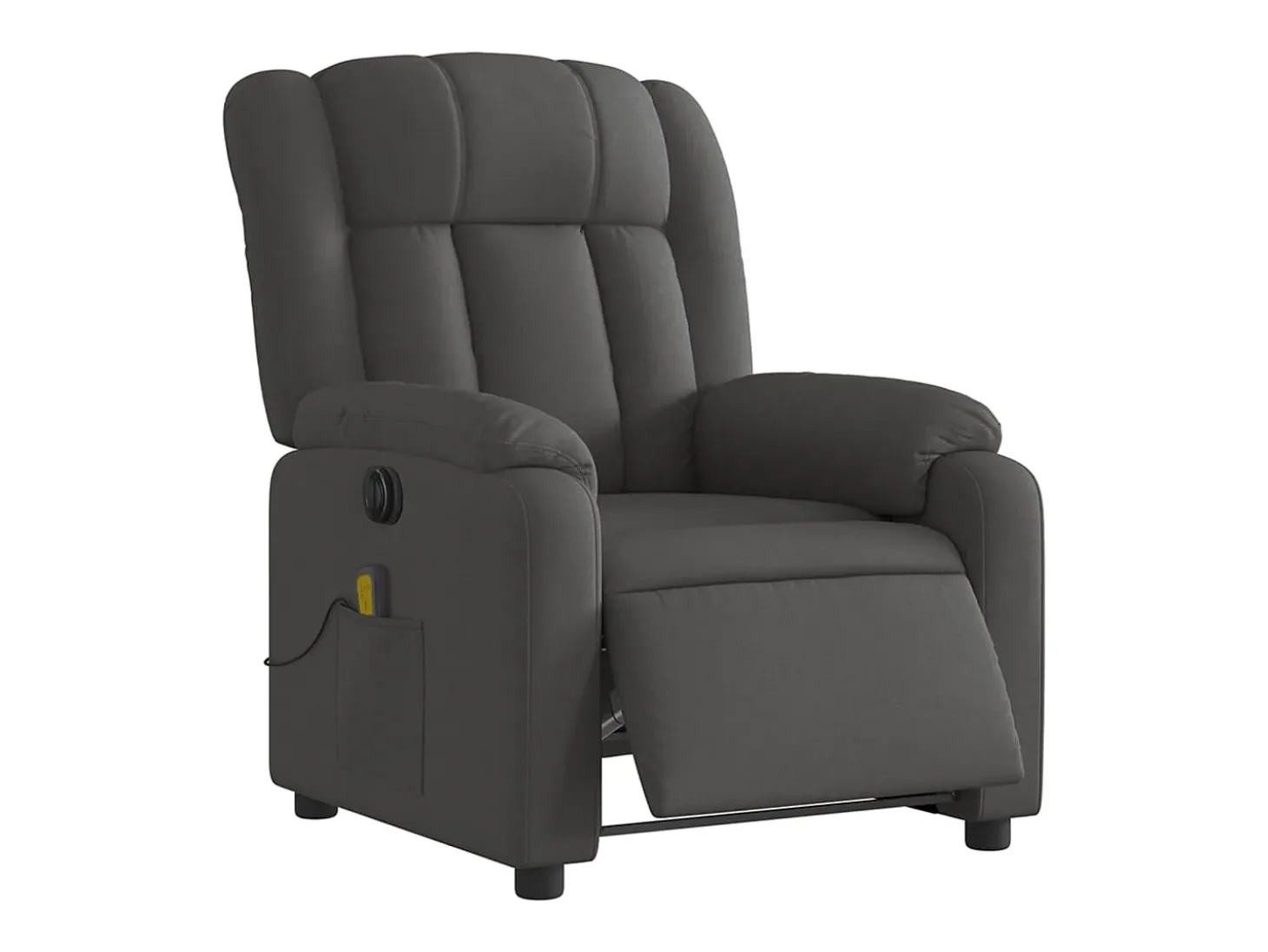 Poltrona reclinável de massagens elétrica tecido cinza-escuro SHL646076