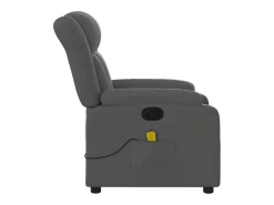 Poltrona reclinável de massagens elétrica tecido cinza-escuro SHL646076