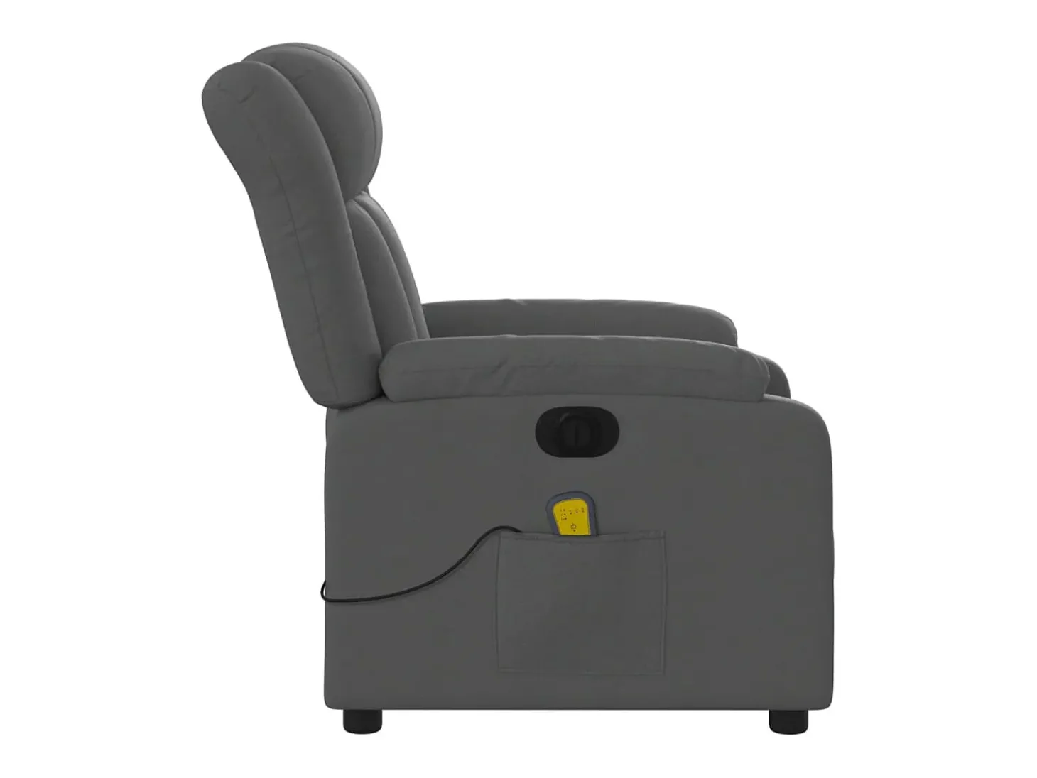 Poltrona reclinável de massagens elétrica tecido cinza-escuro SHL646076