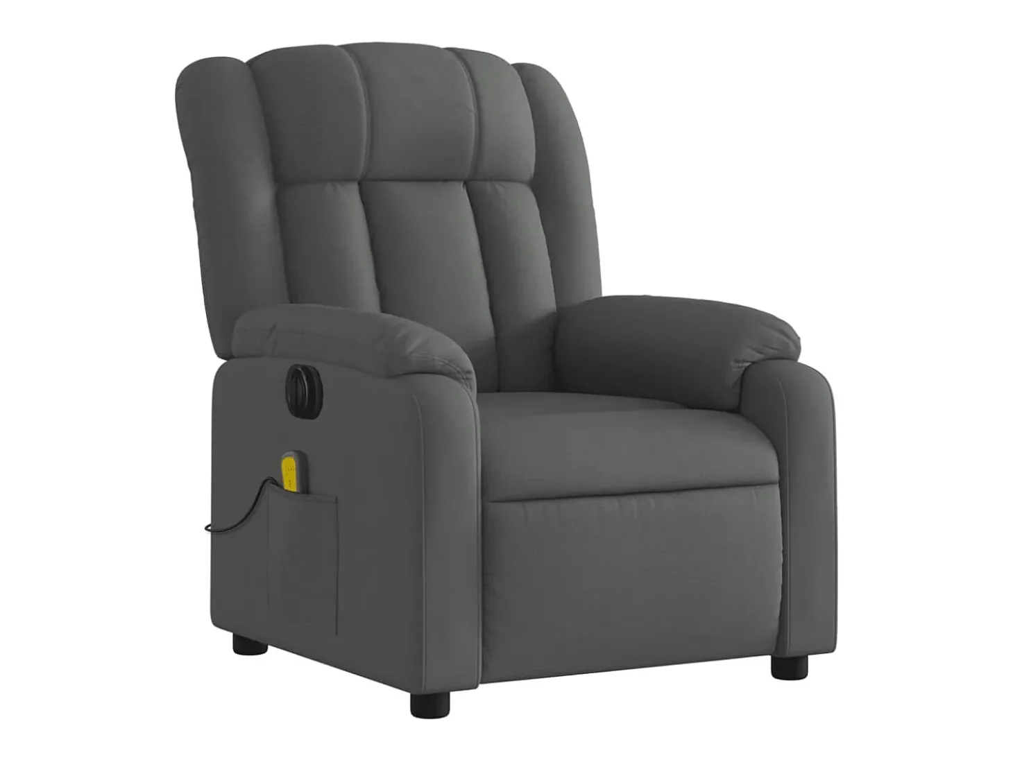 Poltrona reclinável de massagens elétrica tecido cinza-escuro SHL646076