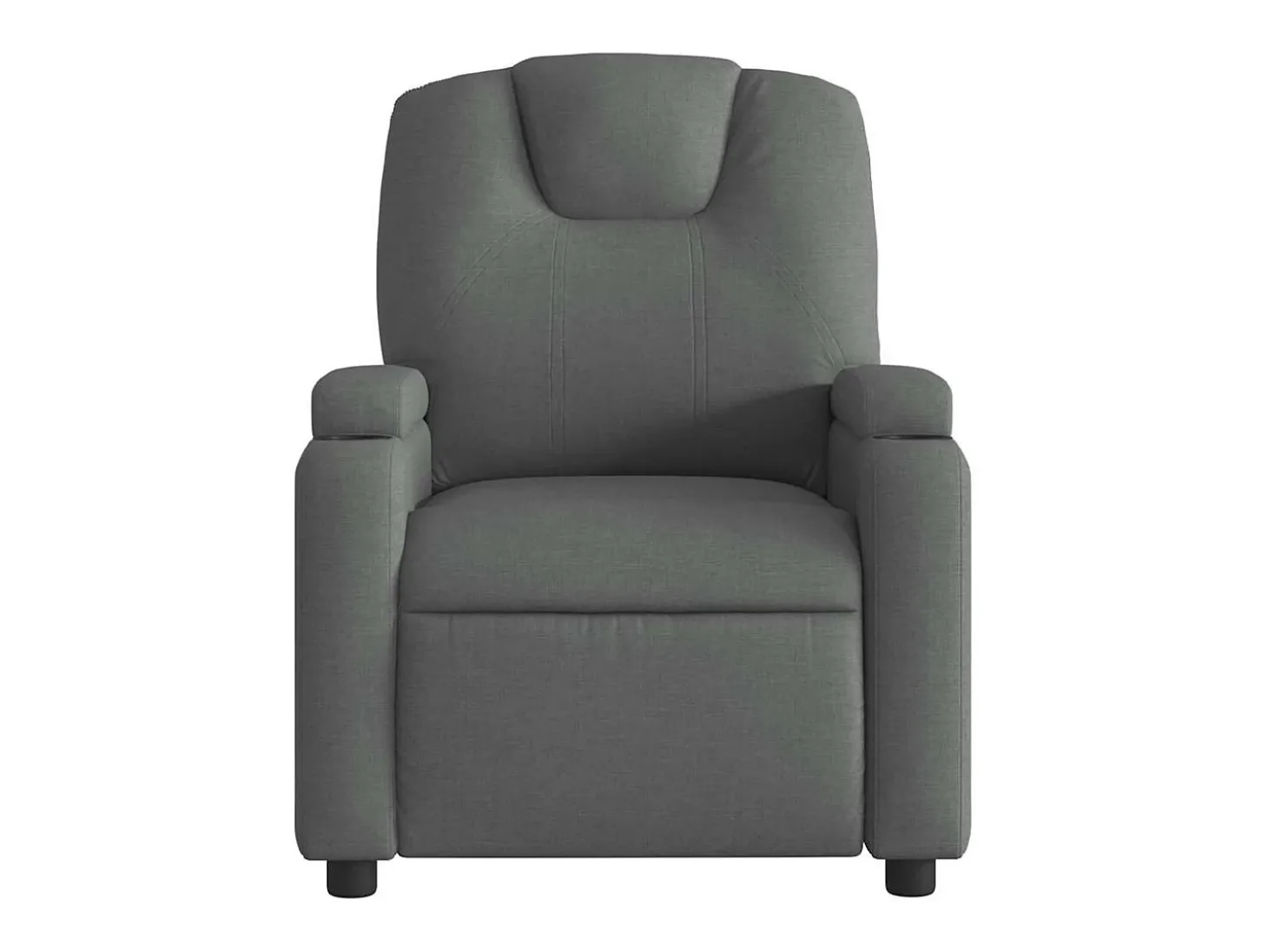 Poltrona reclinável de massagens elétrica tecido cinza-escuro SHL851206