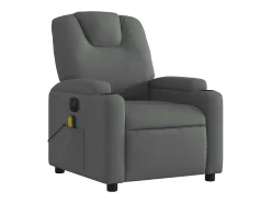 Poltrona reclinável de massagens elétrica tecido cinza-escuro SHL851206