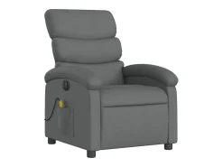 Poltrona reclinável de massagens elétrica tecido cinza-escuro SHL348393