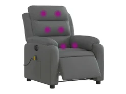 Poltrona reclinável de massagens elétrica tecido cinza-escuro SHL615806