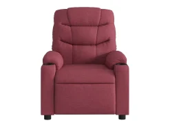 Poltrona reclinável de massagens elétrica tecido vermelho tinto SHL674043