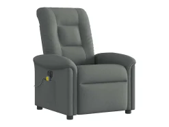 Poltrona reclinável de massagens elétrica tecido cinza-escuro SHL855675