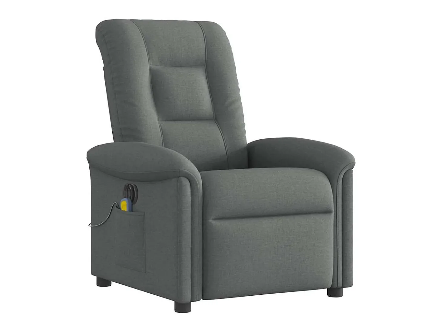 Poltrona reclinável de massagens elétrica tecido cinza-escuro SHL855675