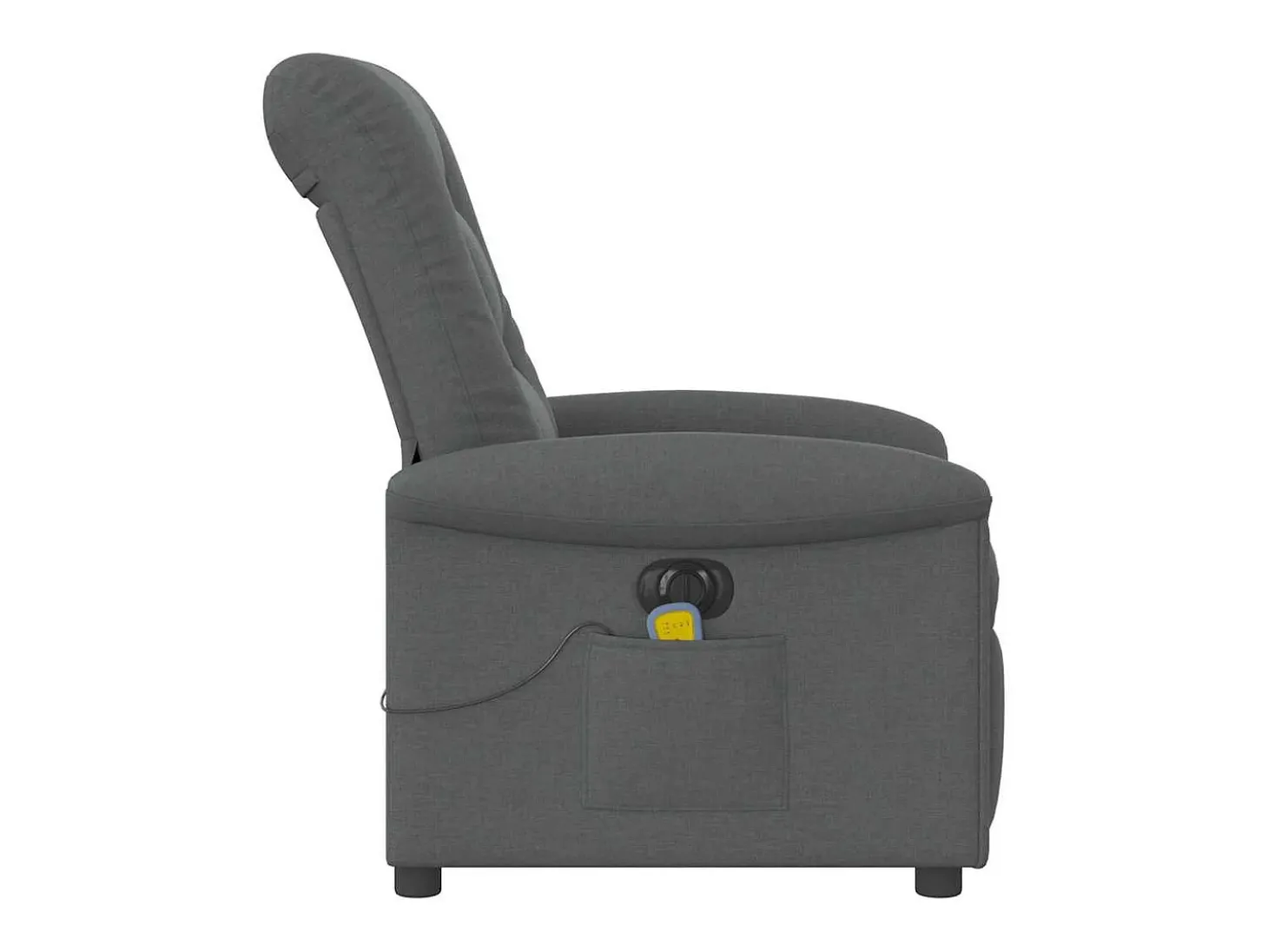 Poltrona reclinável de massagens elétrica tecido cinza-escuro SHL855675