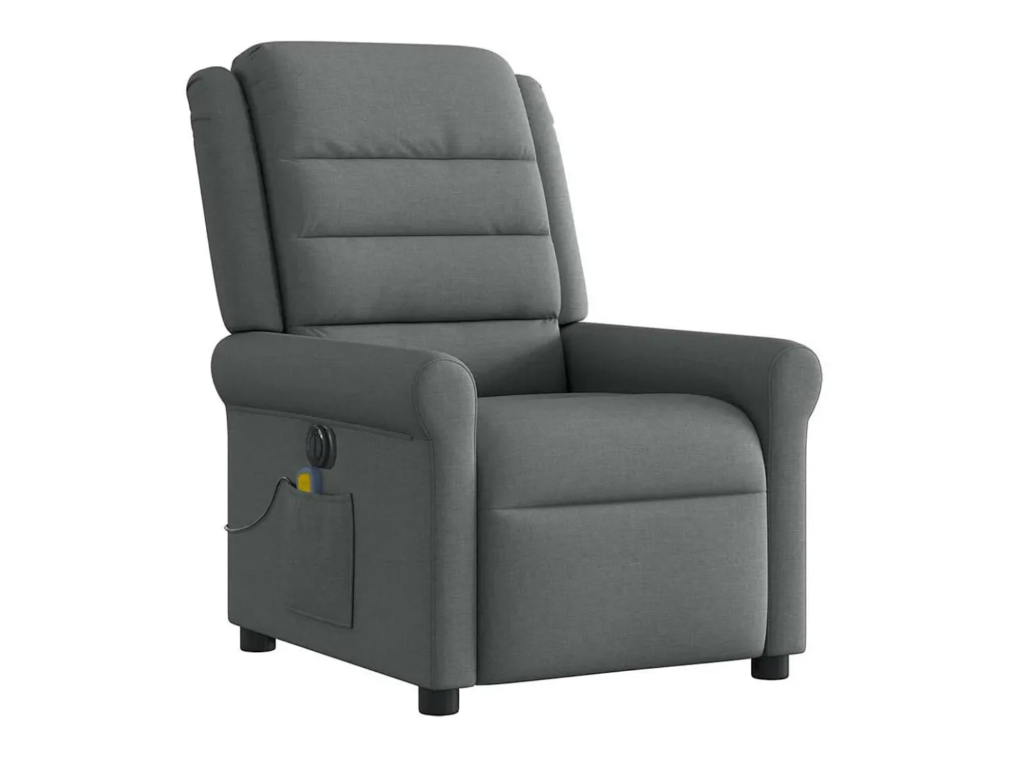 Poltrona reclinável de massagens elétrica tecido cinza-escuro SHL944028
