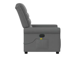 Poltrona reclinável de massagens elétrica tecido cinza-escuro SHL944028
