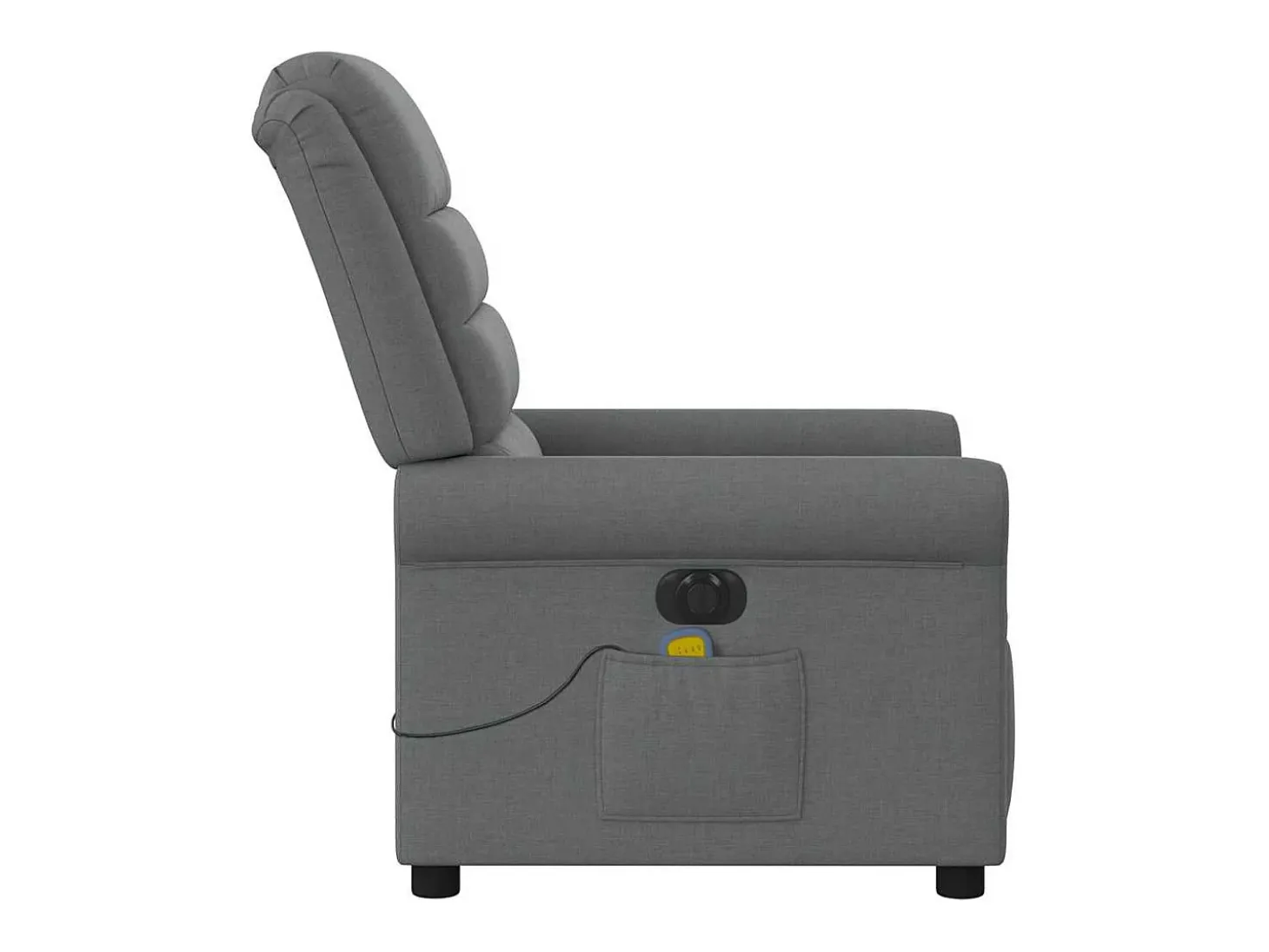Poltrona reclinável de massagens elétrica tecido cinza-escuro SHL944028