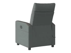 Poltrona reclinável de massagens elétrica tecido cinza-escuro SHL552768