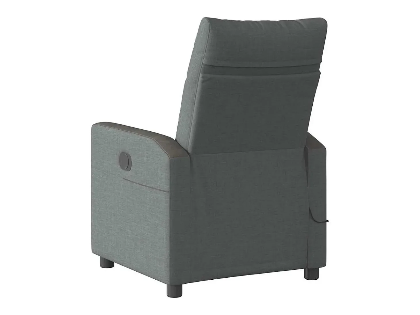 Poltrona reclinável de massagens elétrica tecido cinza-escuro SHL552768