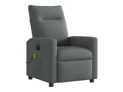 Poltrona reclinável de massagens elétrica tecido cinza-escuro SHL552768