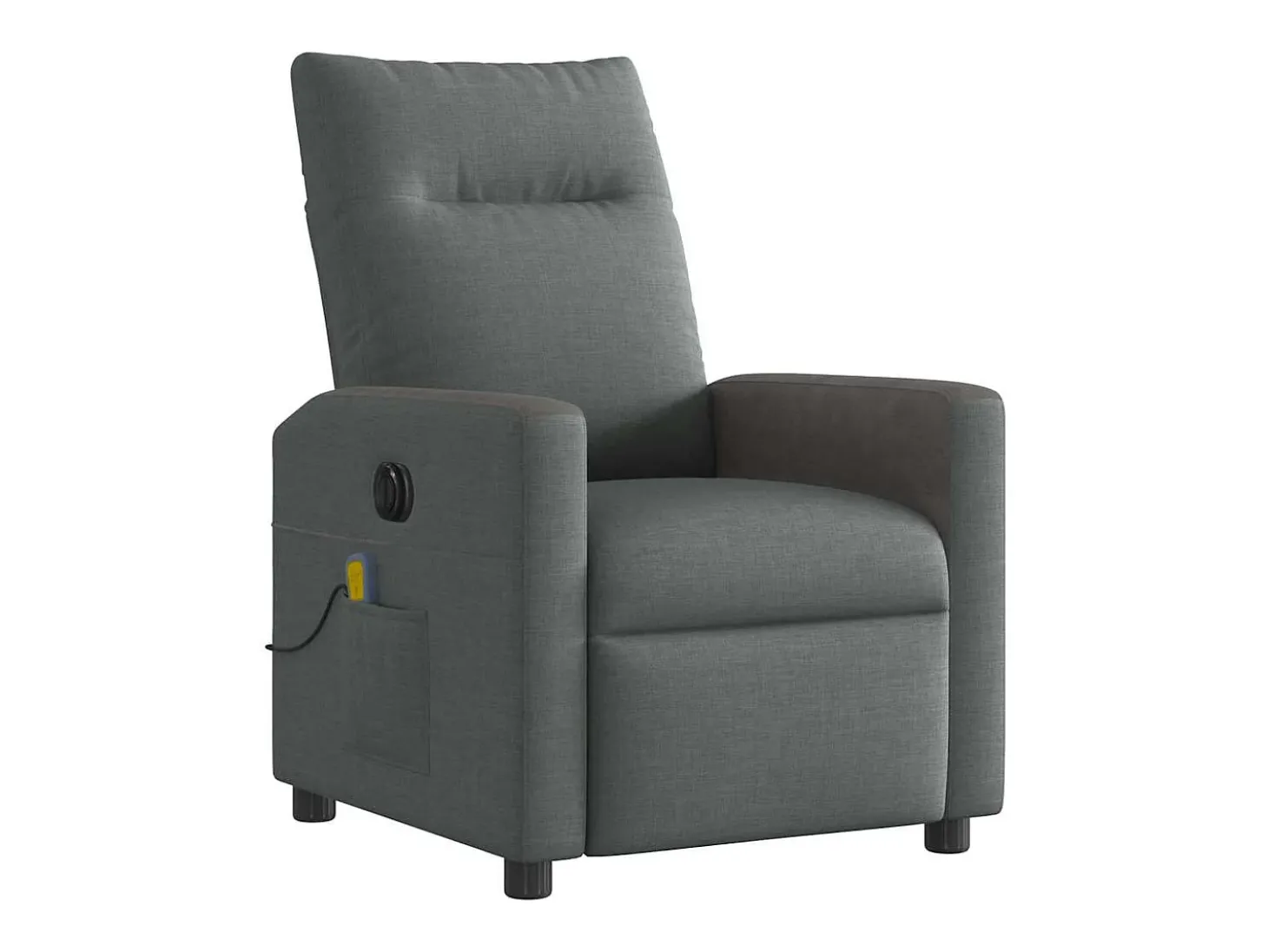 Poltrona reclinável de massagens elétrica tecido cinza-escuro SHL552768