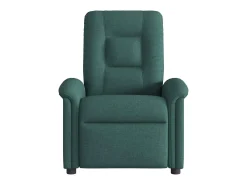 Poltrona reclinável de massagens elétrica tecido verde-escuro SHL783868