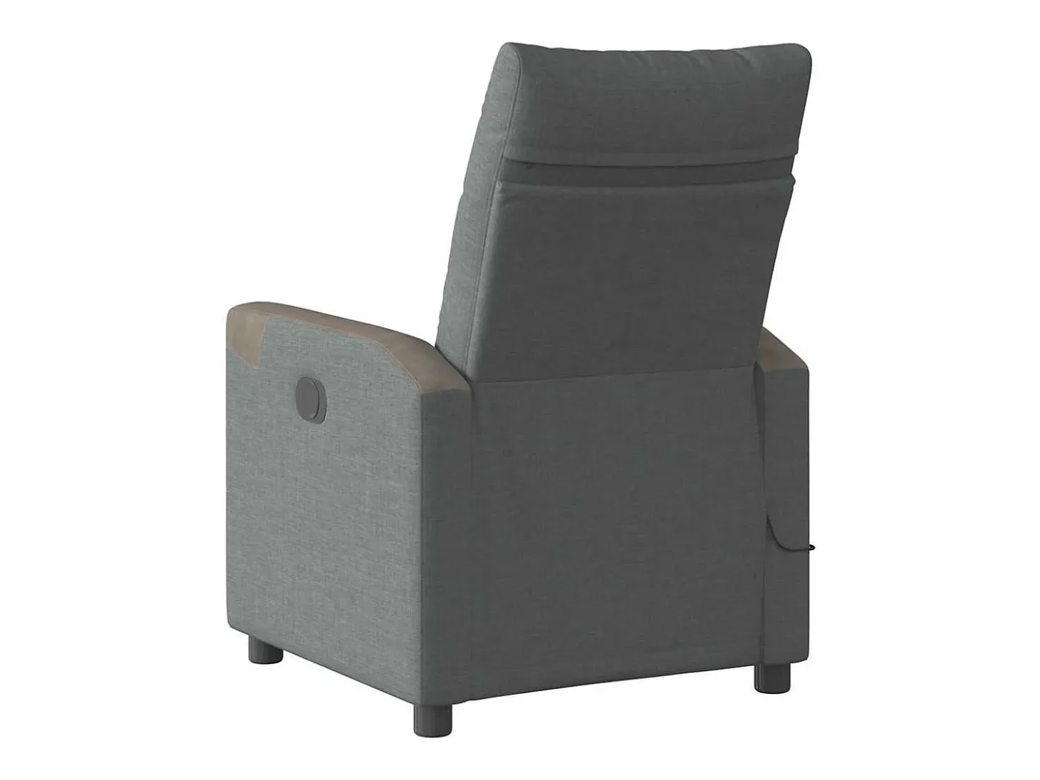 Poltrona reclinável de massagens elétrica tecido cinza-escuro SHL576713