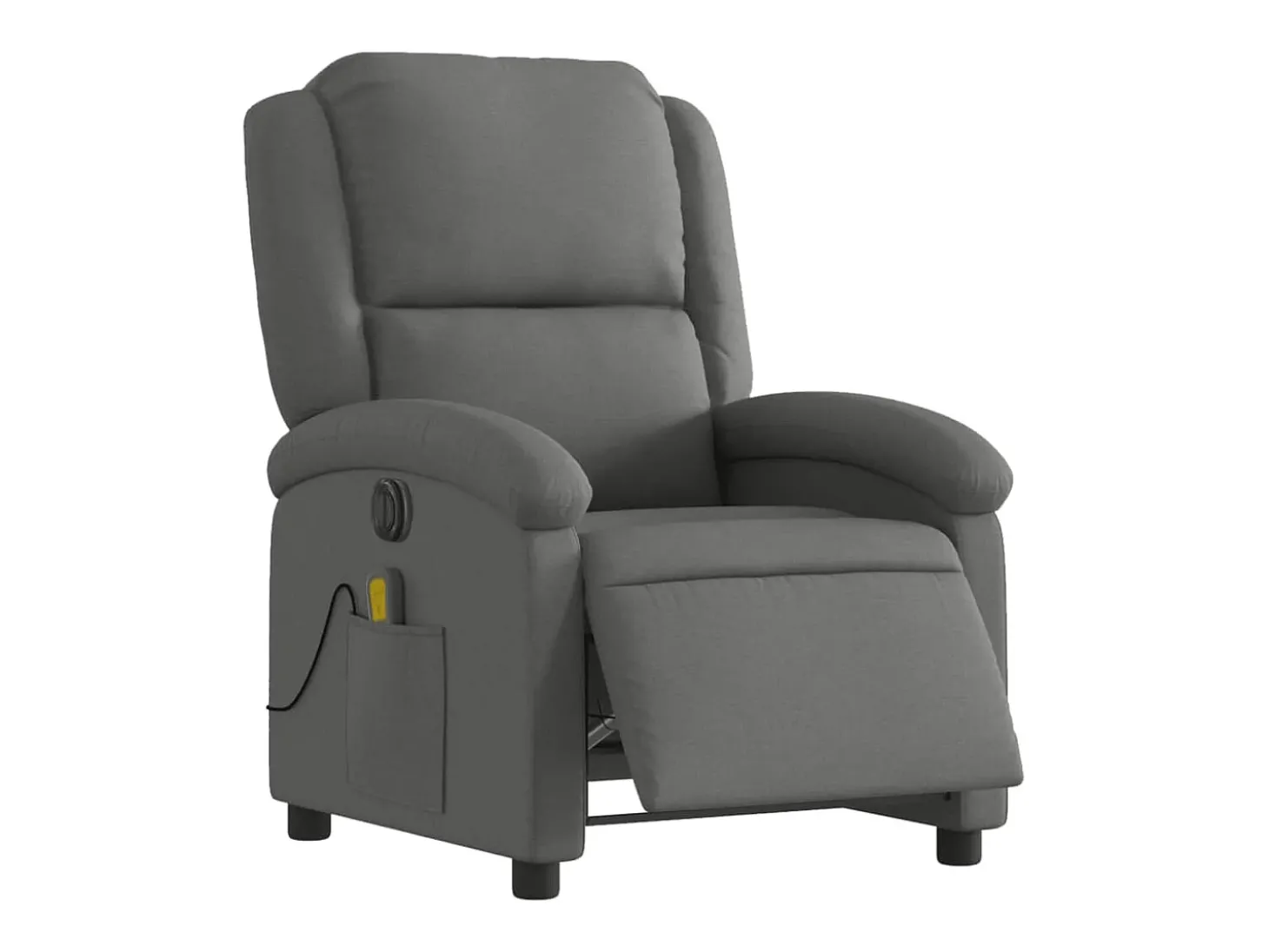 Poltrona reclinável de massagens elétrica tecido cinza-escuro SHL121715