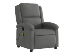 Poltrona reclinável de massagens elétrica tecido cinza-escuro SHL121715