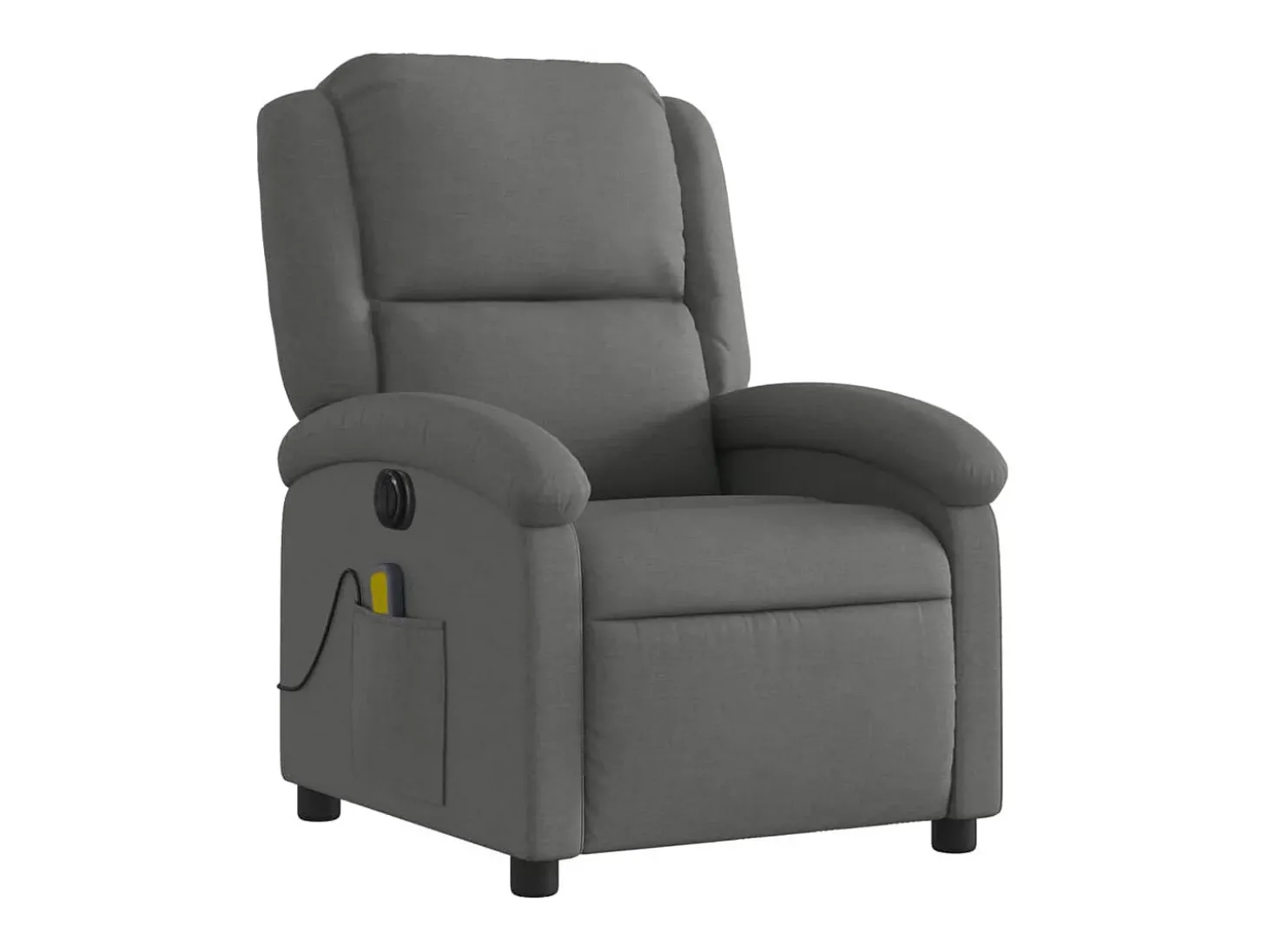Poltrona reclinável de massagens elétrica tecido cinza-escuro SHL121715