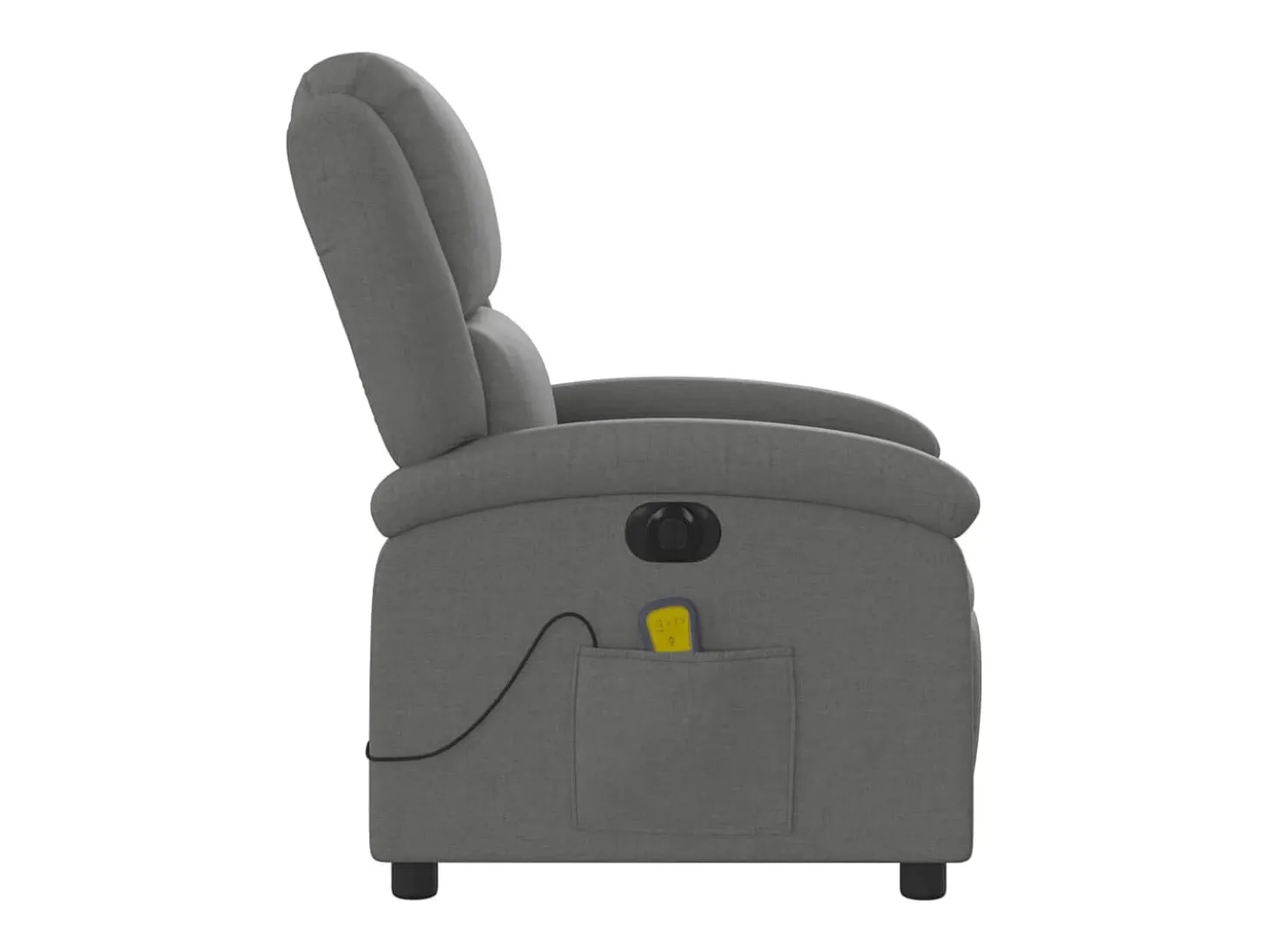 Poltrona reclinável de massagens elétrica tecido cinza-escuro SHL121715