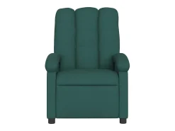 Poltrona reclinável de massagens elétrica tecido verde-escuro SHL691505
