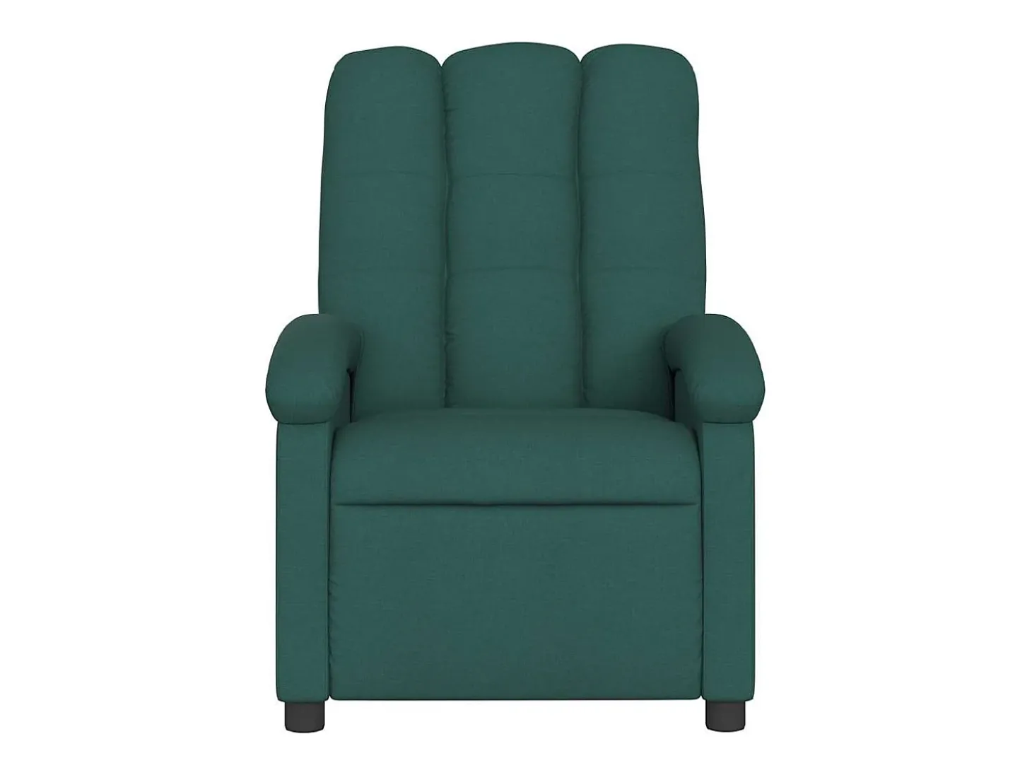 Poltrona reclinável de massagens elétrica tecido verde-escuro SHL691505