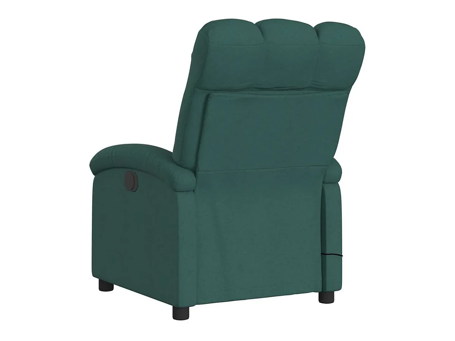 Poltrona reclinável de massagens elétrica tecido verde-escuro SHL691505