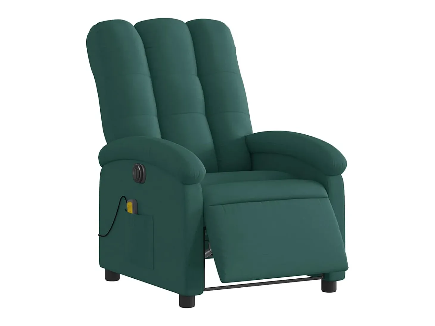 Poltrona reclinável de massagens elétrica tecido verde-escuro SHL691505