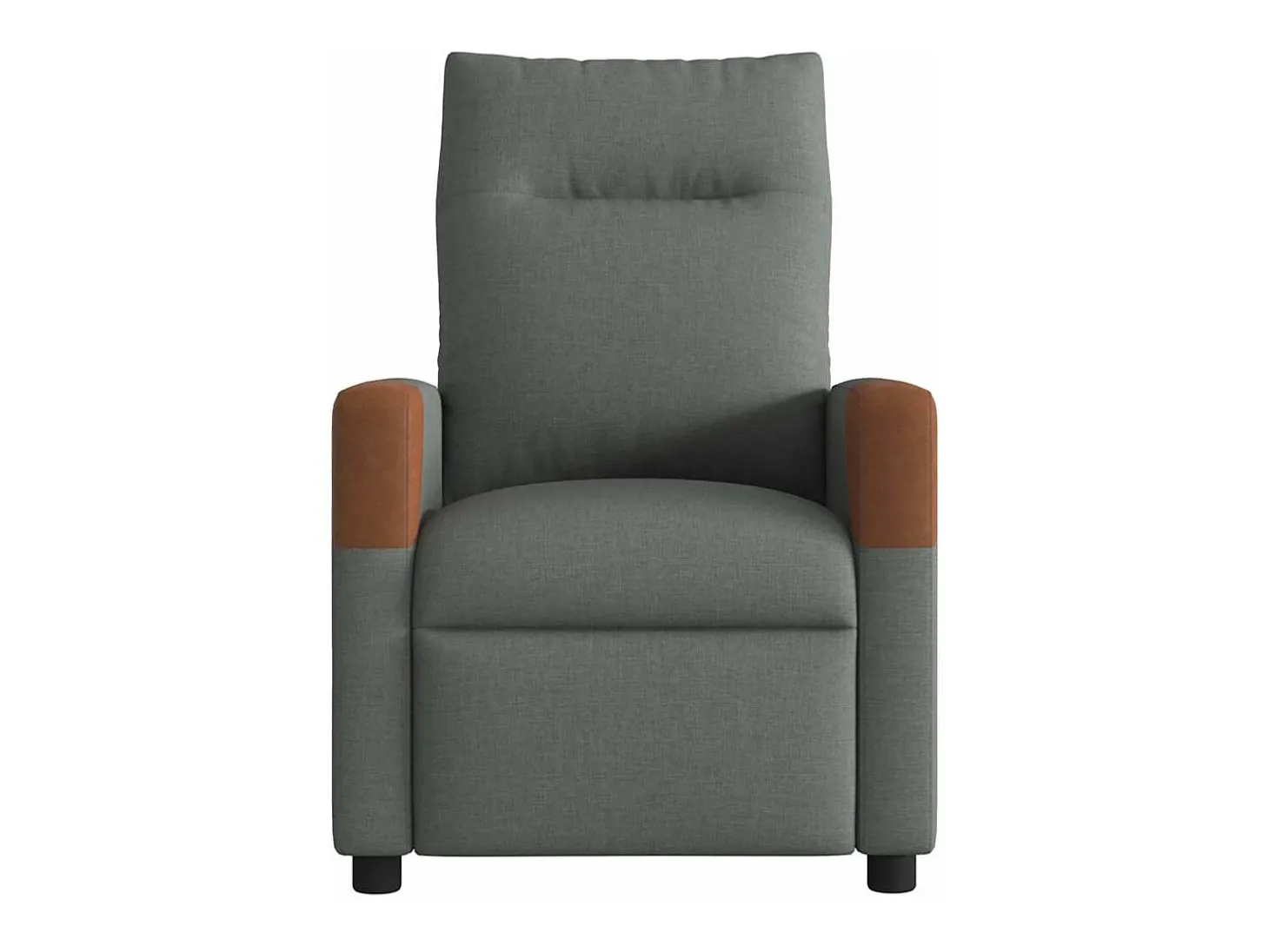 Poltrona reclinável de massagens elétrica tecido cinza-escuro SHL518767