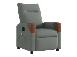 Poltrona reclinável de massagens elétrica tecido cinza-escuro SHL518767