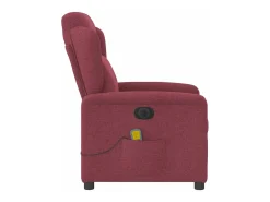 Poltrona reclinável de massagens elétrica tecido vermelho tinto SHL813181