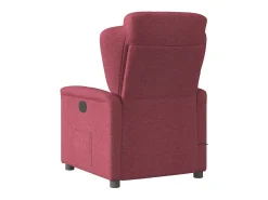 Poltrona reclinável de massagens elétrica tecido vermelho tinto SHL813181