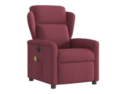 Poltrona reclinável de massagens elétrica tecido vermelho tinto SHL813181