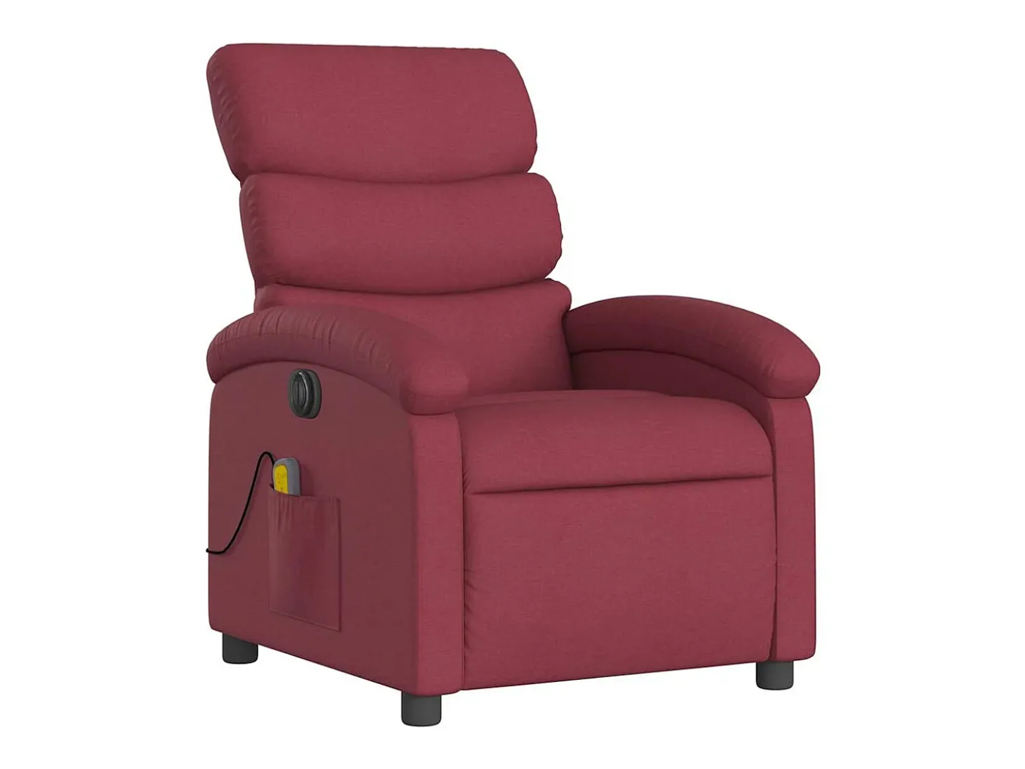 Poltrona reclinável de massagens elétrica tecido vermelho tinto SHL965713
